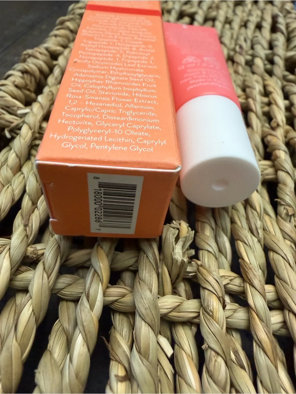 Peach & Lily Collagen Cushion Peptide Lip Balm Clear Balm 12mL NIB